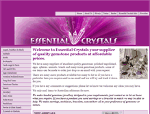 Tablet Screenshot of essentialcrystals.com.au